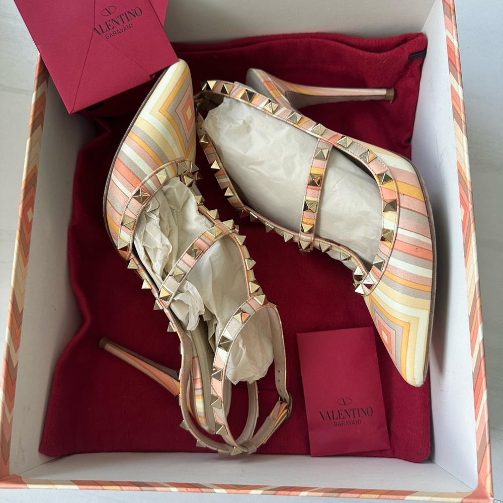 Valentino Garavani Multicolor Rockstud Heels